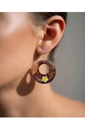 Hand Painted Wooden Earrings